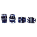 Viking glass bead Hitra (Norway), blue, 5 pieces
