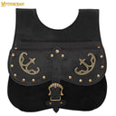 Late medieval kidney purse with fittings, black, 14th-15th centuries