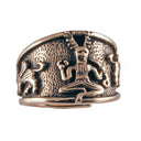Celtic ring Cernunnos, large (size 60-71), bronze