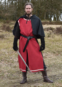 Medieval surcoat Rodrick, red-natural