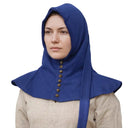 Hood with buttons, late 14th century, blue