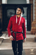 Cotehardie Rodrigo, brocade, red