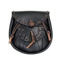 Sporran with braided tassels, black
