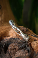Viking necklace lock 3 mm, silvered bronze