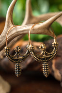 Slavic earrings Zawada Lancko?ska, bronze