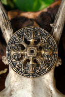 Viking disc fibula, Borre style, bronze