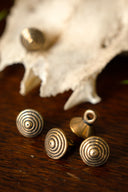 15th century bronze button with grooves, set of 5