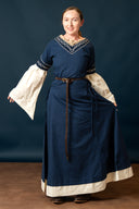 Gothic Bliaut Fiona, blue-natural
