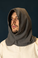 Medieval hood, grey