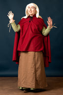 Gardecorp, travel cloak Raven, wool blend, red