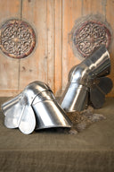 15th century poleyns, leg armour with roundels, 1.6 mm