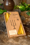 Dipped beeswax candle 24 cm, set of 7