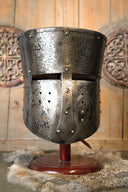 13th century great helm, patinated, 1.6 mm