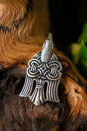 10th century Viking raven pendant, silvered bronze
