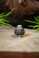 9th-10th century Viking beard bead, silvered bronze