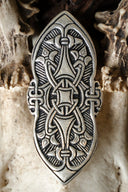 Viking fibula Birka grave 501, silvered bronze