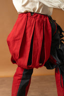 Landsknecht open trouser leg Friedrich, red, per piece