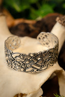 Brazalete celta con motivos del irlandés antiguo, bronce plateado