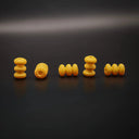 Viking glass bead Hellvi (Gotland), yellow, 5 pieces