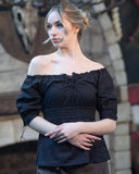 Baroque blouse Judyta, brown