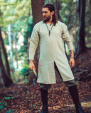 Normandische tuniek Sigeric, ongeverfd, linnenmix