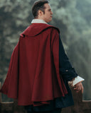 Mandilion, musketeer cloak Tilly, bordeaux red