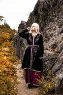 Viking kaftan Skadi, wolmix, zwart