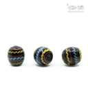 Migration period glass bead Bodarp (Skåne), black, 5 pieces