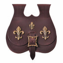 Kidney bag Fleur-de-Lys, late medieval, brown