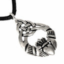Claddagh pendant, 17th century, silvered bronze