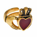 Claddagh ring, 17th century, bronze