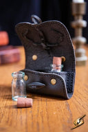 Potion holder with two bottles, black