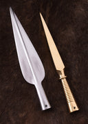 Spearhead & butt cap Greek dory, semi-sharp