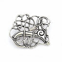 Viking brooch Lindholm Høje, silvered bronze