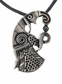 Vendel raven jewel silvered, zamak