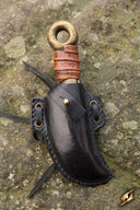LARP skinner knife with holder, black