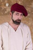 Beret Harald, red, wool blend