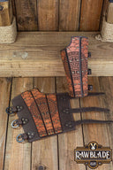 Leather bracers Jittu Jan, brown