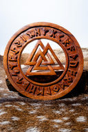 Woodcarving Valknut