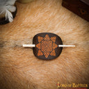 Hairpin with Celtic Knots, Leather
