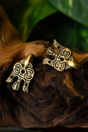 Ganci per fasce da gamba Birka, ottone