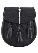 Sporran with Celtic motif, black