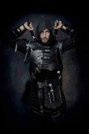 Leather cuirass Rasmus, black