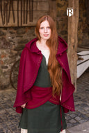Affra cape, wool blend, red