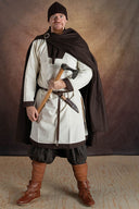 Medieval cloak Karen, wool blend, brown