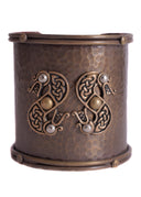 Celtic bracelet with snake motifs, brass