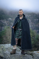 Cloak Valdemar, black, wool mix