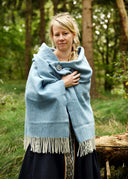 Germanic Iron Age cloak, wool, blue