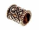 Beard bead with knot motif, bronze