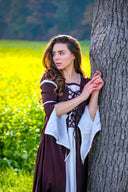 Dress Eleanora brown-white